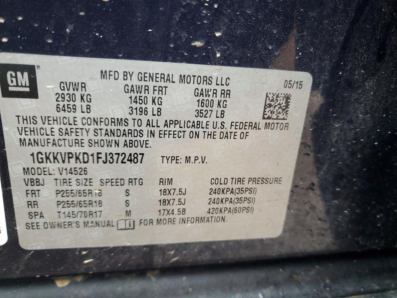 2015 GMC ACADIA SLE photo 14