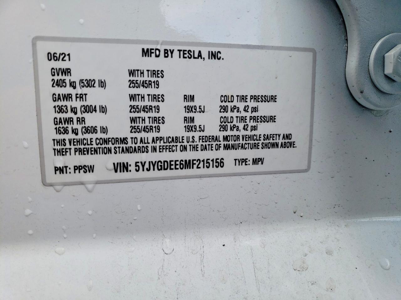 2021 TESLA MODEL Y photo 12