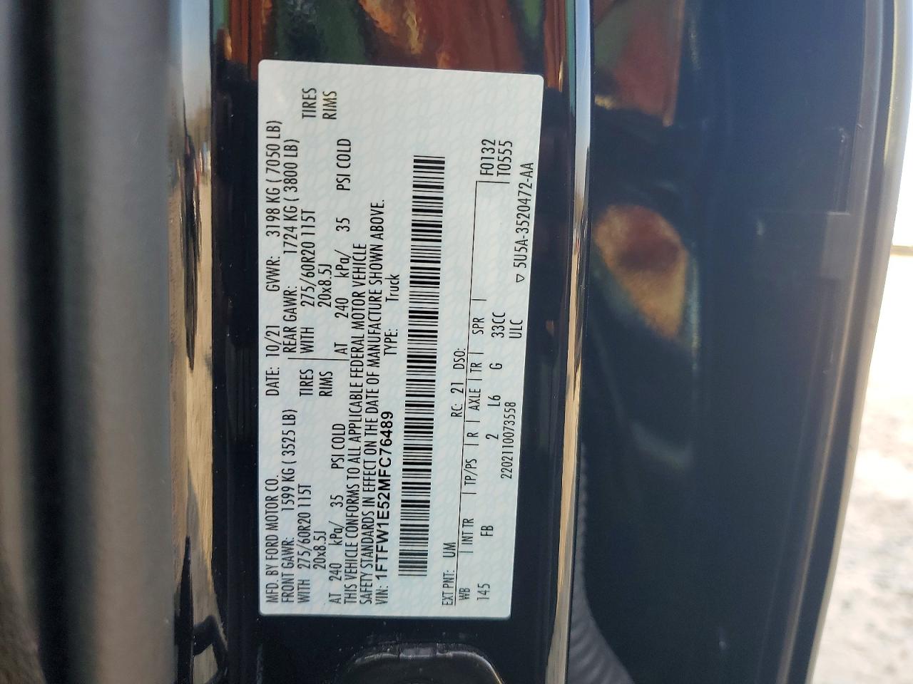 2021 FORD F150 SUPERCREW photo 12