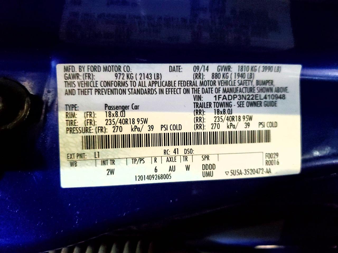2014 FORD FOCUS TITANIUM photo 12
