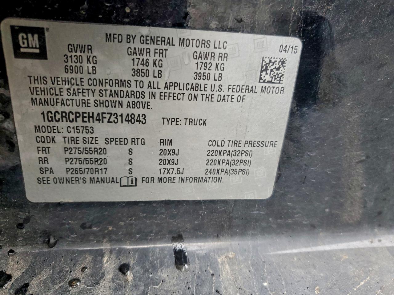 2015 CHEVROLET SILVERADO C1500 photo 25