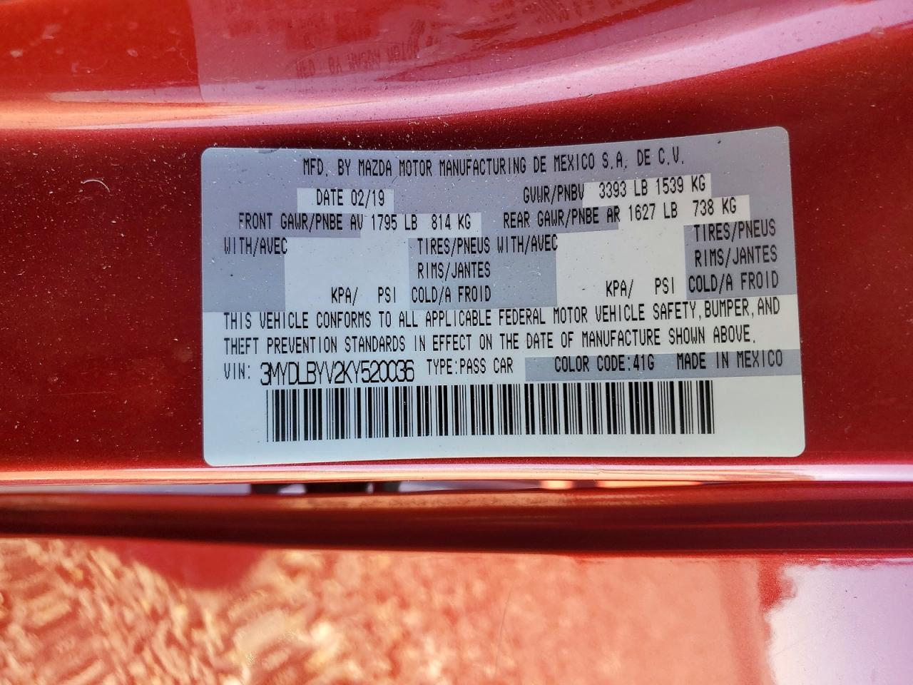 2019 TOYOTA YARIS LE photo 12