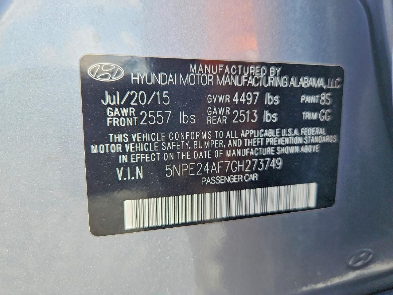 2016 HYUNDAI SONATA SE photo 23
