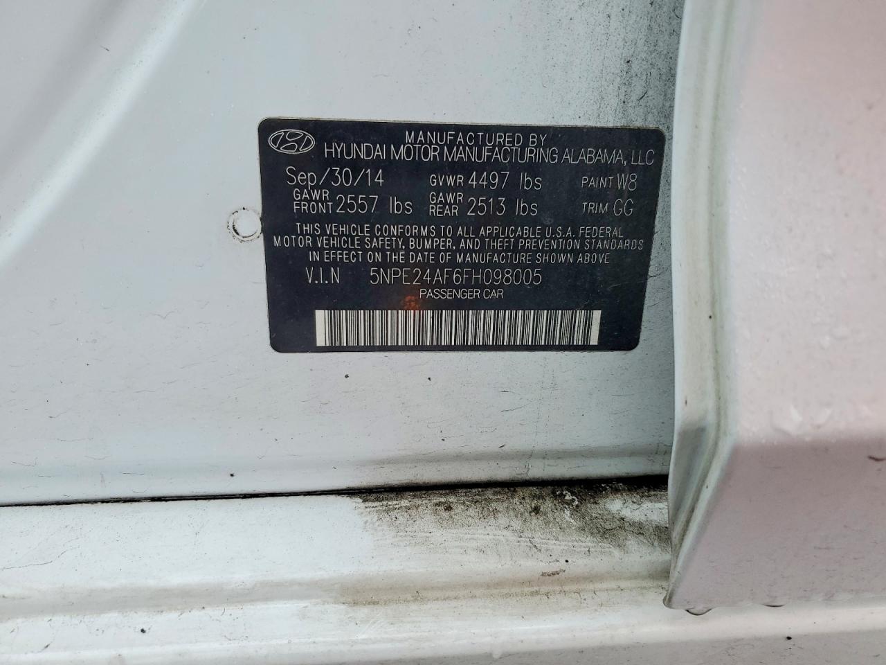 2015 HYUNDAI SONATA SE photo 13
