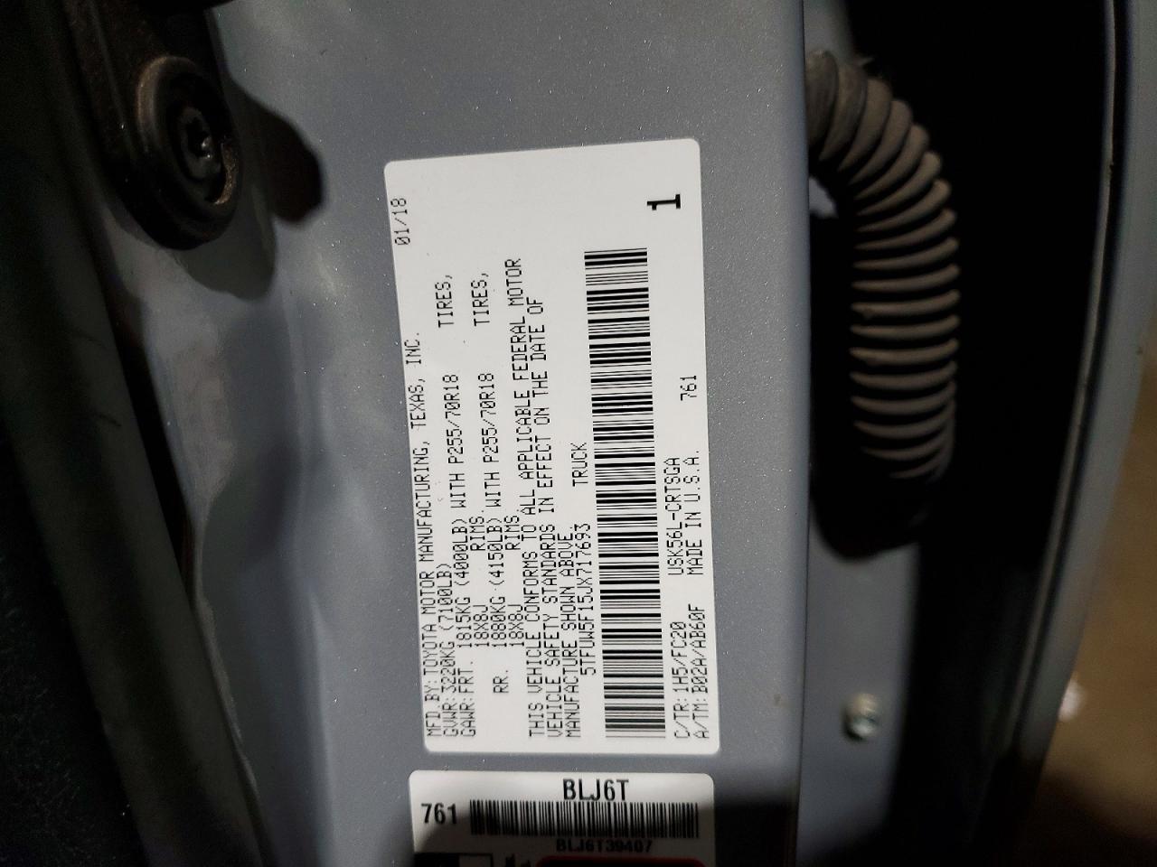 2018 TOYOTA TUNDRA SR5 photo 23