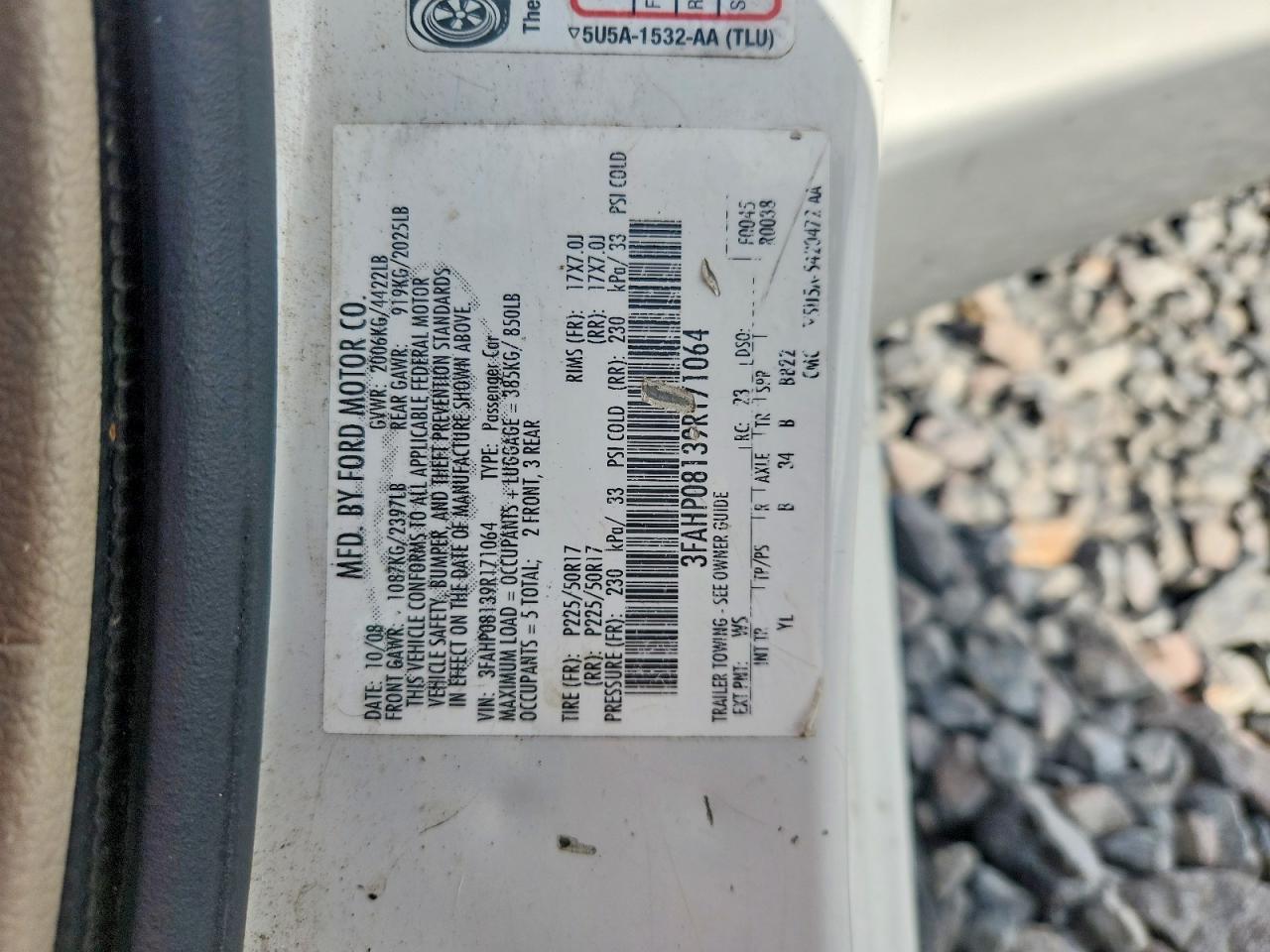 2009 FORD FUSION SEL photo 12
