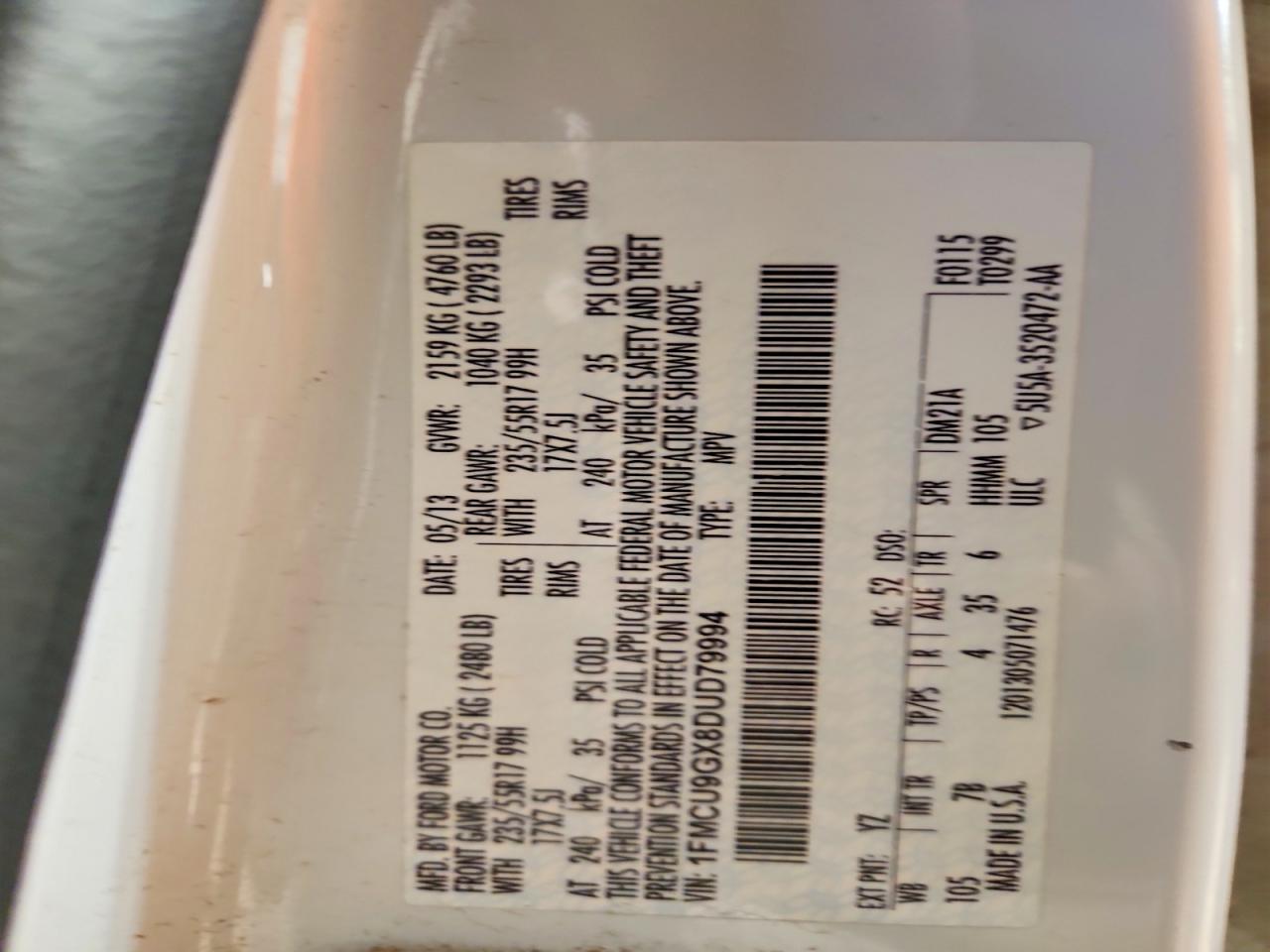 2013 FORD ESCAPE SE photo 25