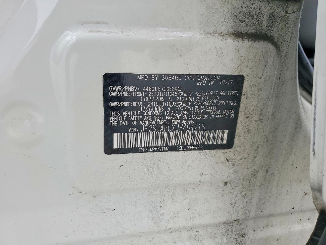 2018 SUBARU FORESTER 2.5I photo 14