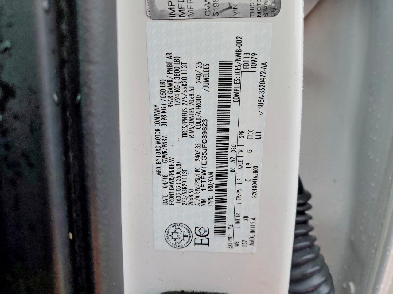 2018 FORD F150 SUPERCREW photo 34