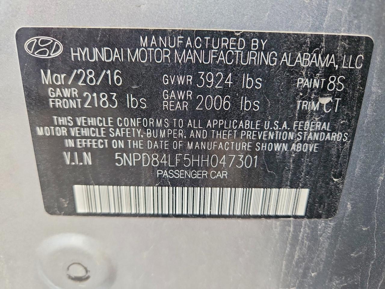 2017 HYUNDAI ELANTRA LIMITED photo 12