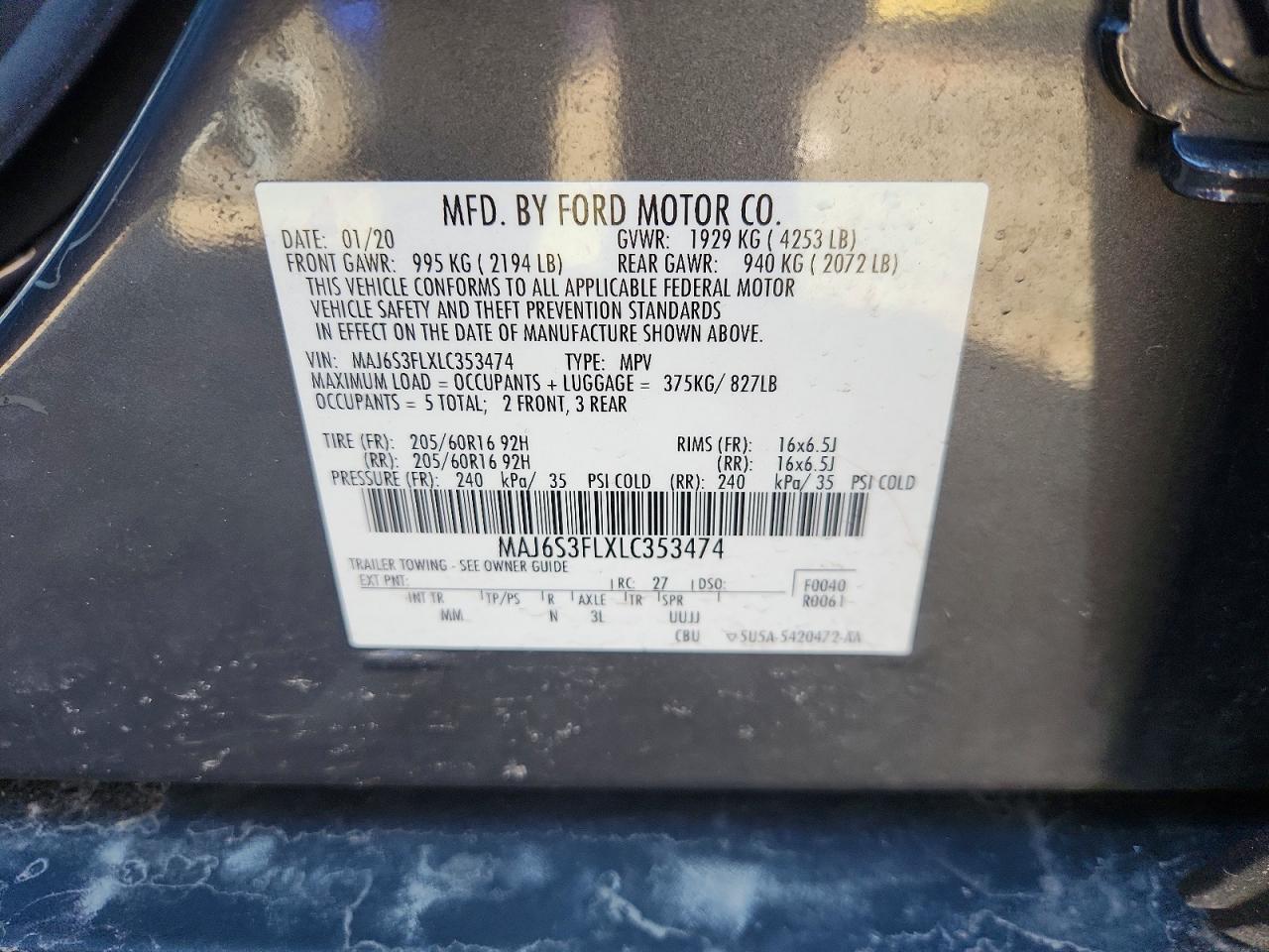 2020 FORD ECOSPORT S photo 25