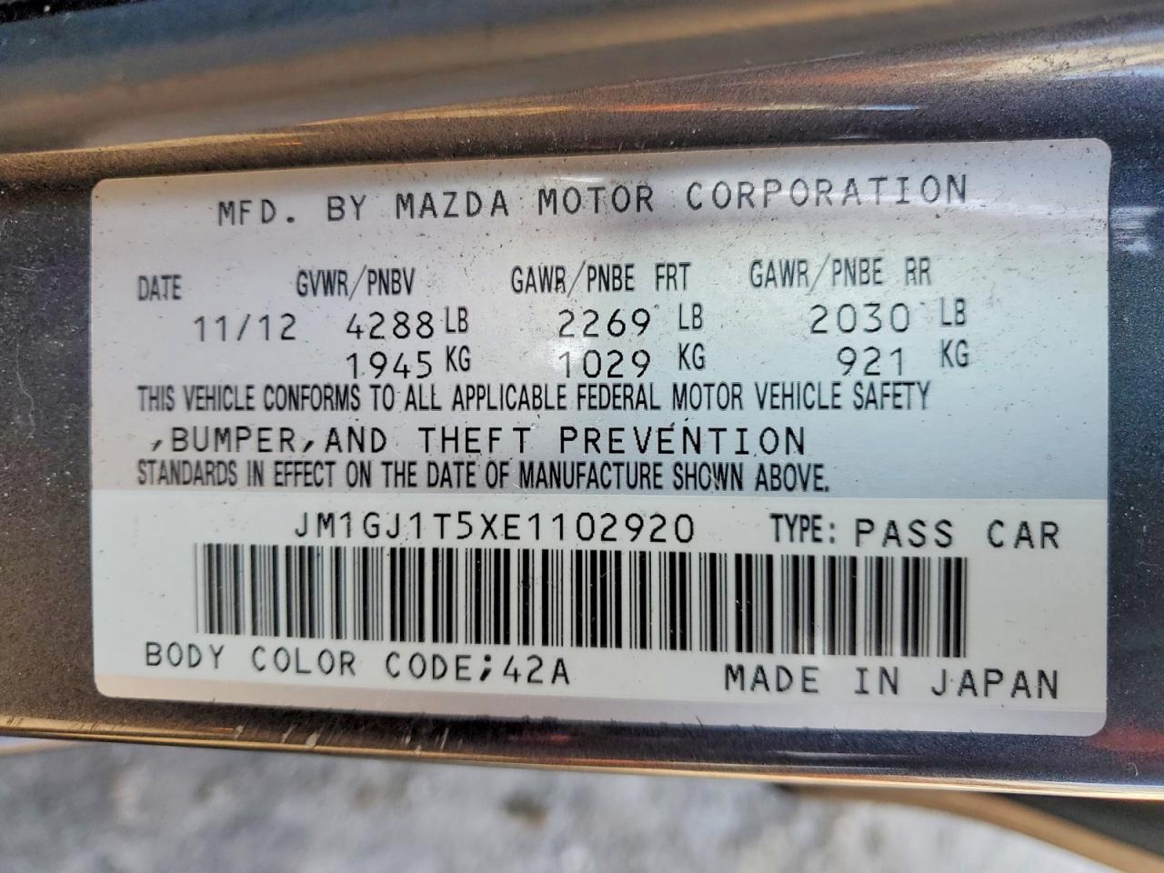 2014 MAZDA 6 TOURING photo 34