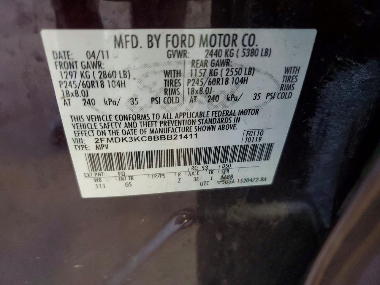 2011 FORD EDGE LIMITED photo 37