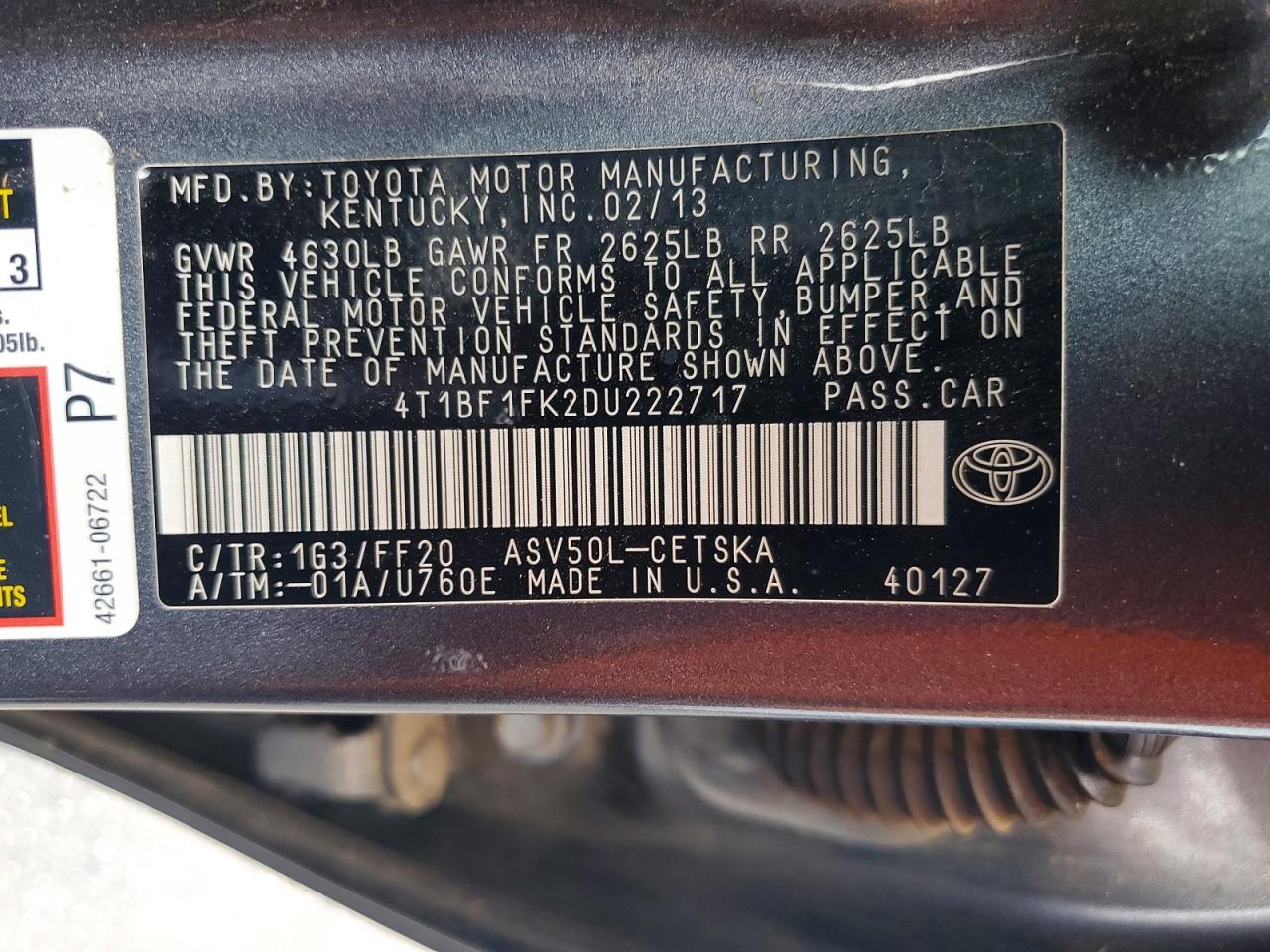 2013 TOYOTA CAMRY SE photo 23