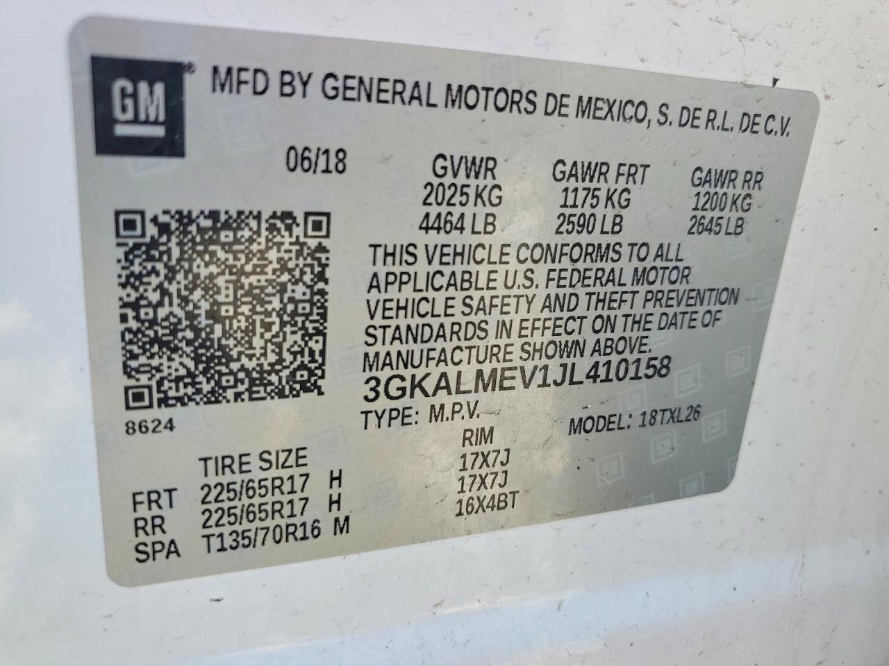 2018 GMC TERRAIN SLE photo 13