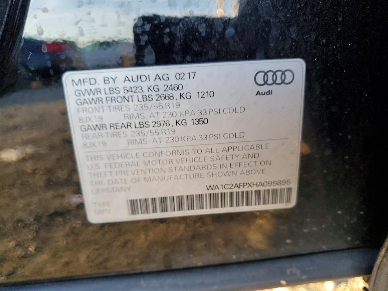 2017 AUDI Q5 PREMIUM photo 14