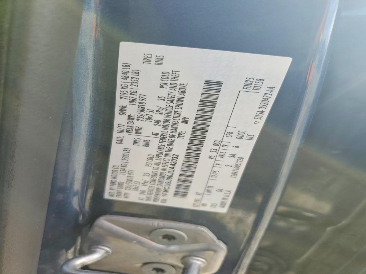 2018 FORD ESCAPE TITANIUM photo 37