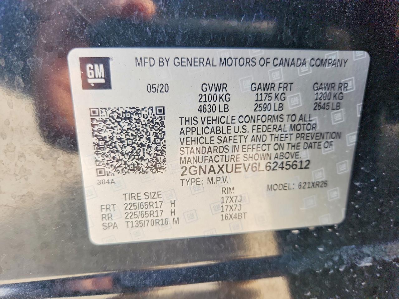 2020 CHEVROLET EQUINOX LT photo 34