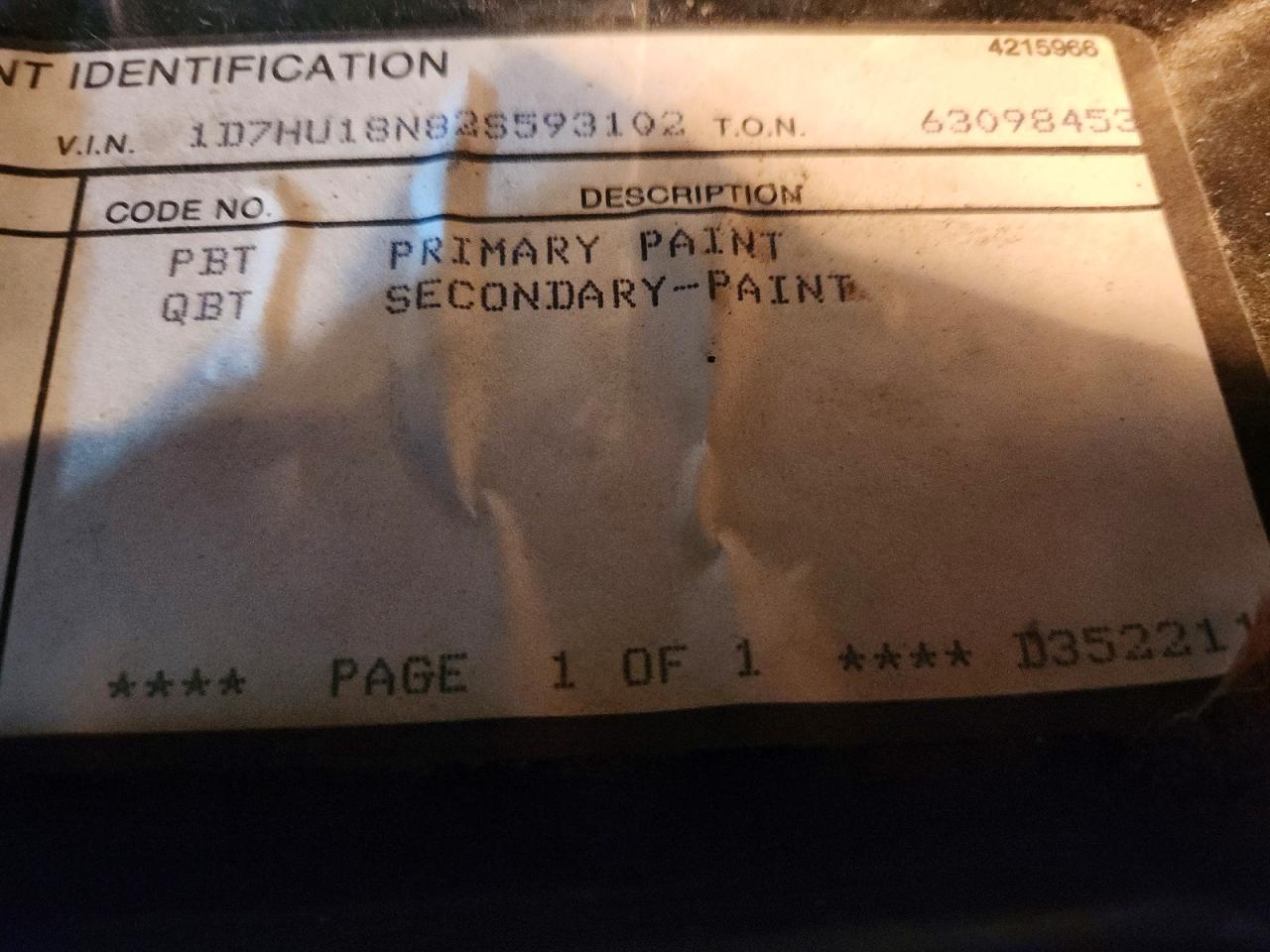2002 DODGE RAM 1500 photo 12