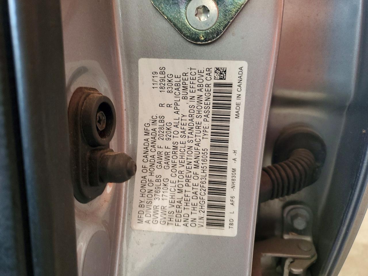 2020 HONDA CIVIC LX photo 12
