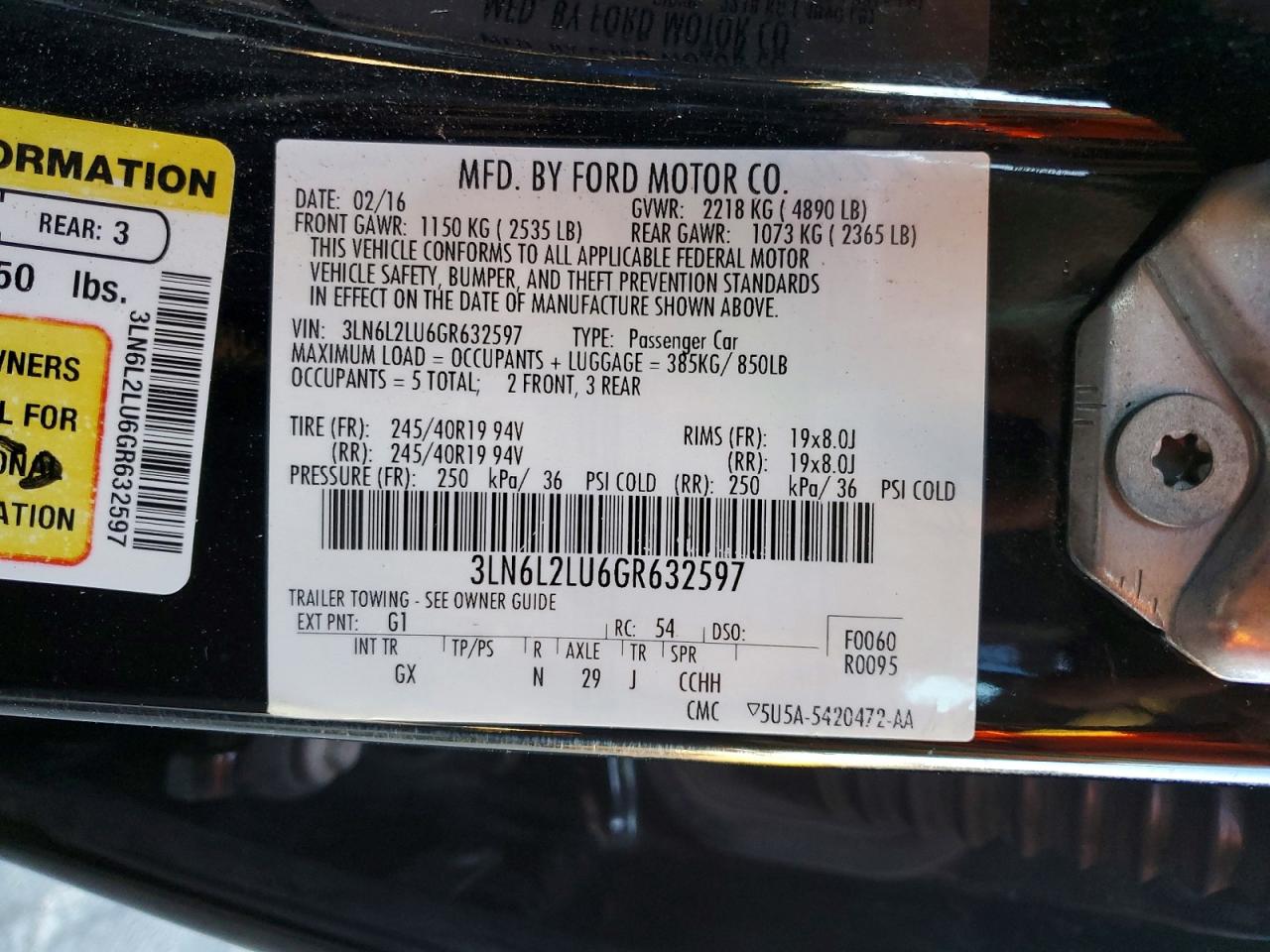 2016 LINCOLN MKZ HYBRID photo 23