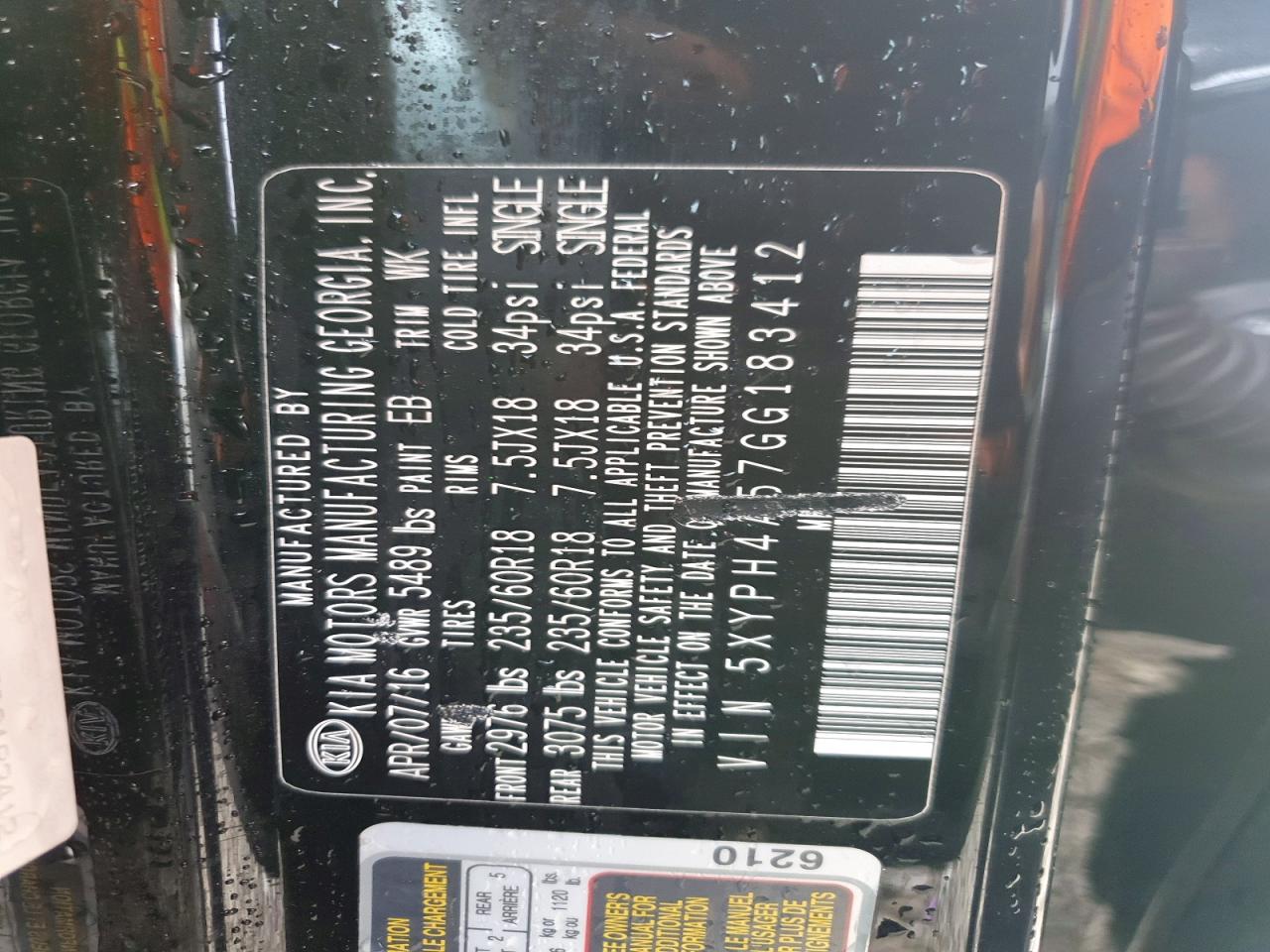 2016 KIA SORENTO EX V6 photo 25