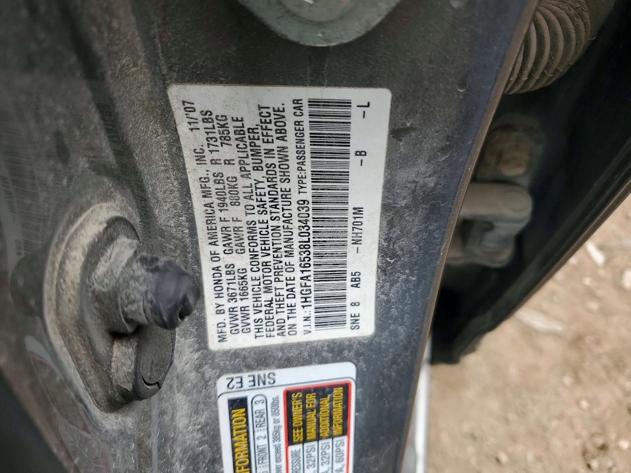 2008 HONDA CIVIC LX photo 23