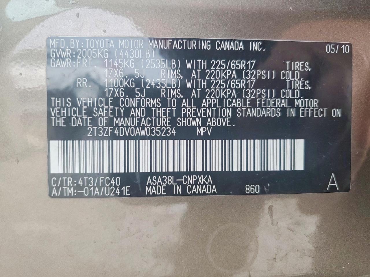 2010 TOYOTA RAV4 BASE photo 23