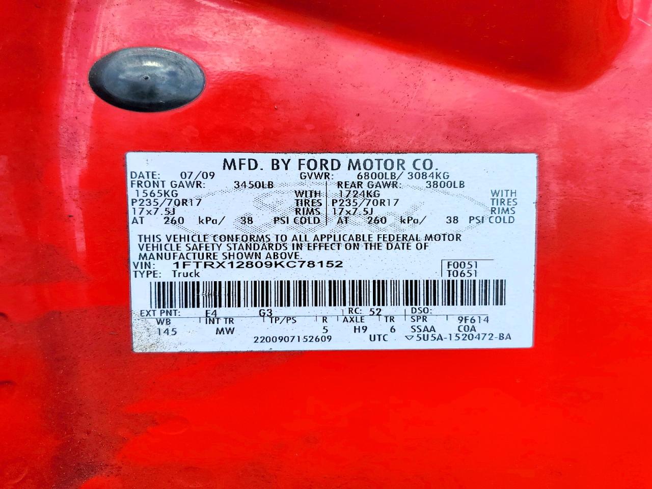 2009 FORD F150 SUPER CAB photo 34
