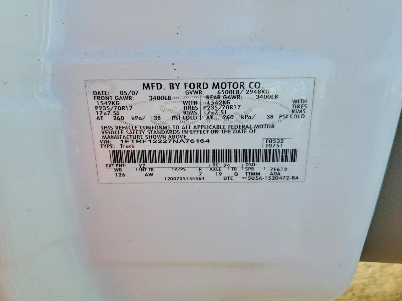 2007 FORD F150 photo 34