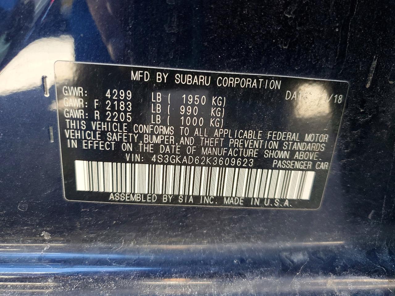 2019 SUBARU IMPREZA PREMIUM photo 23
