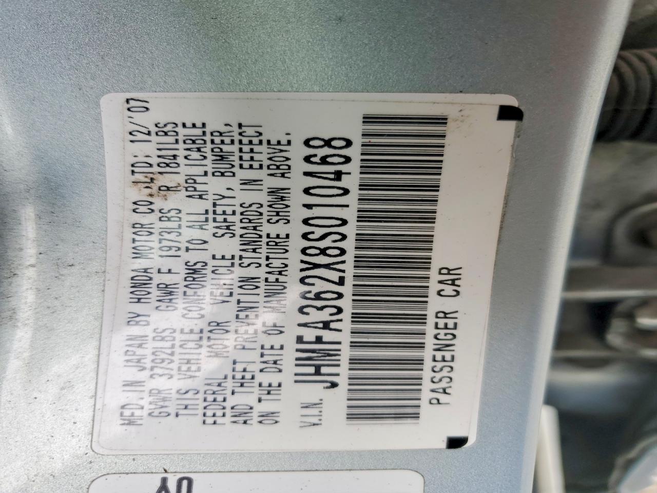 2008 HONDA CIVIC HYBRID photo 25