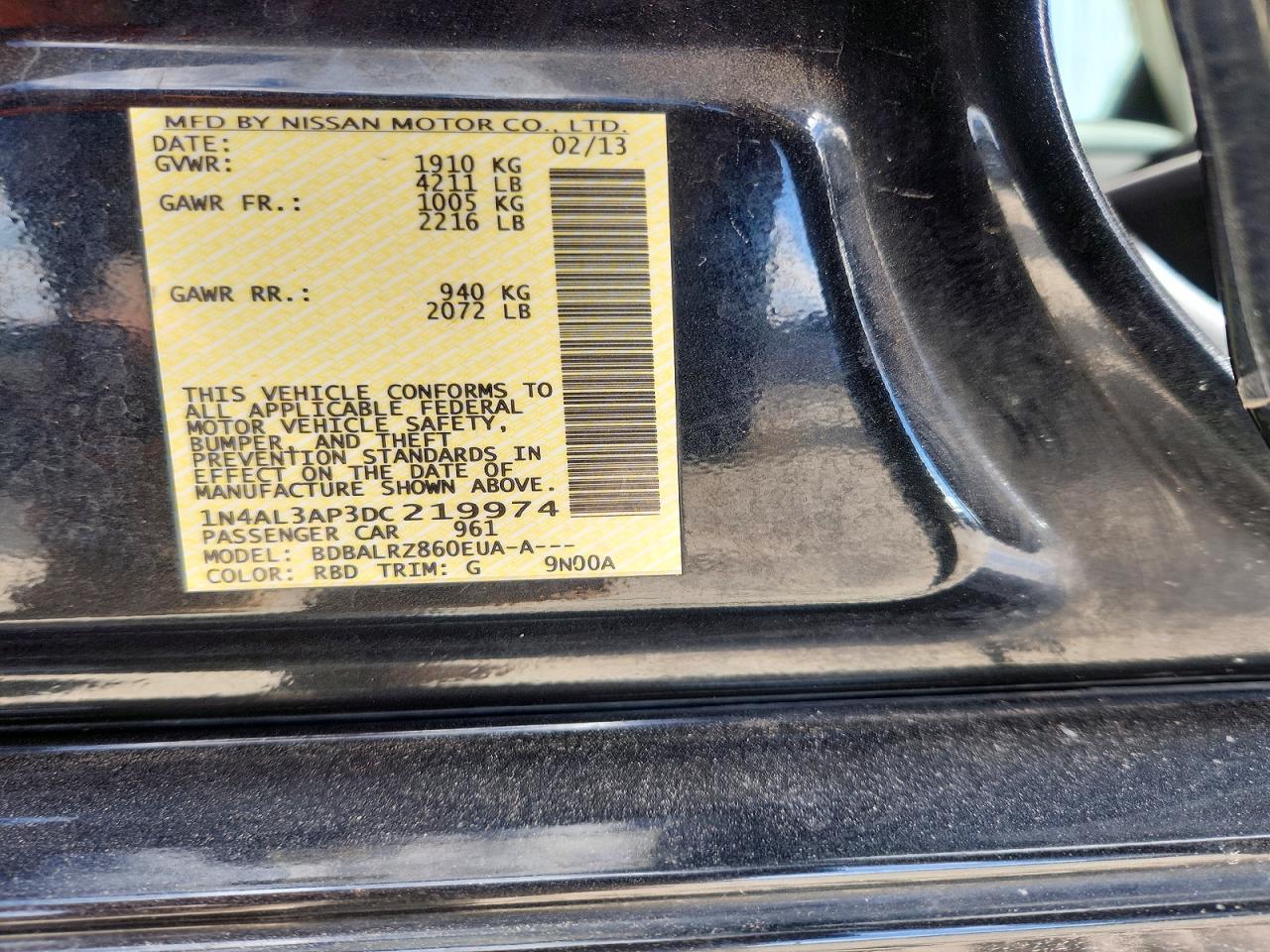 2013 NISSAN ALTIMA 2.5 photo 23