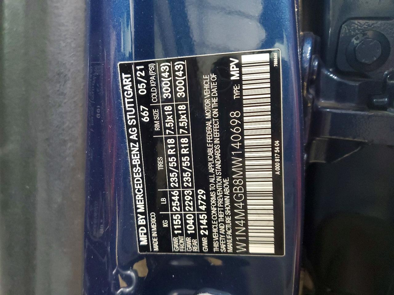 2021 MERCEDES-BENZ GLB 250 photo 25