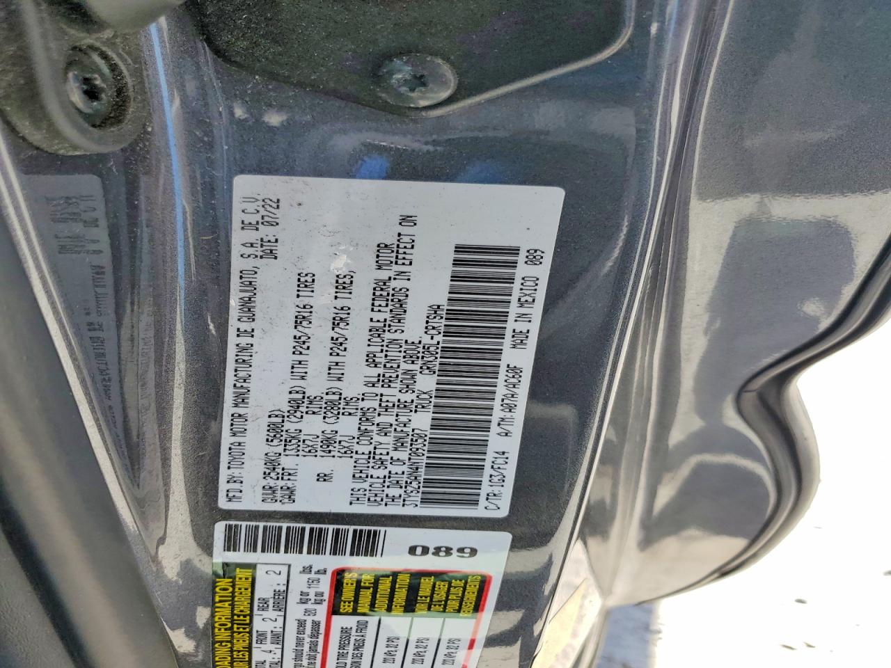 2022 TOYOTA TACOMA SR5 V6 photo 23