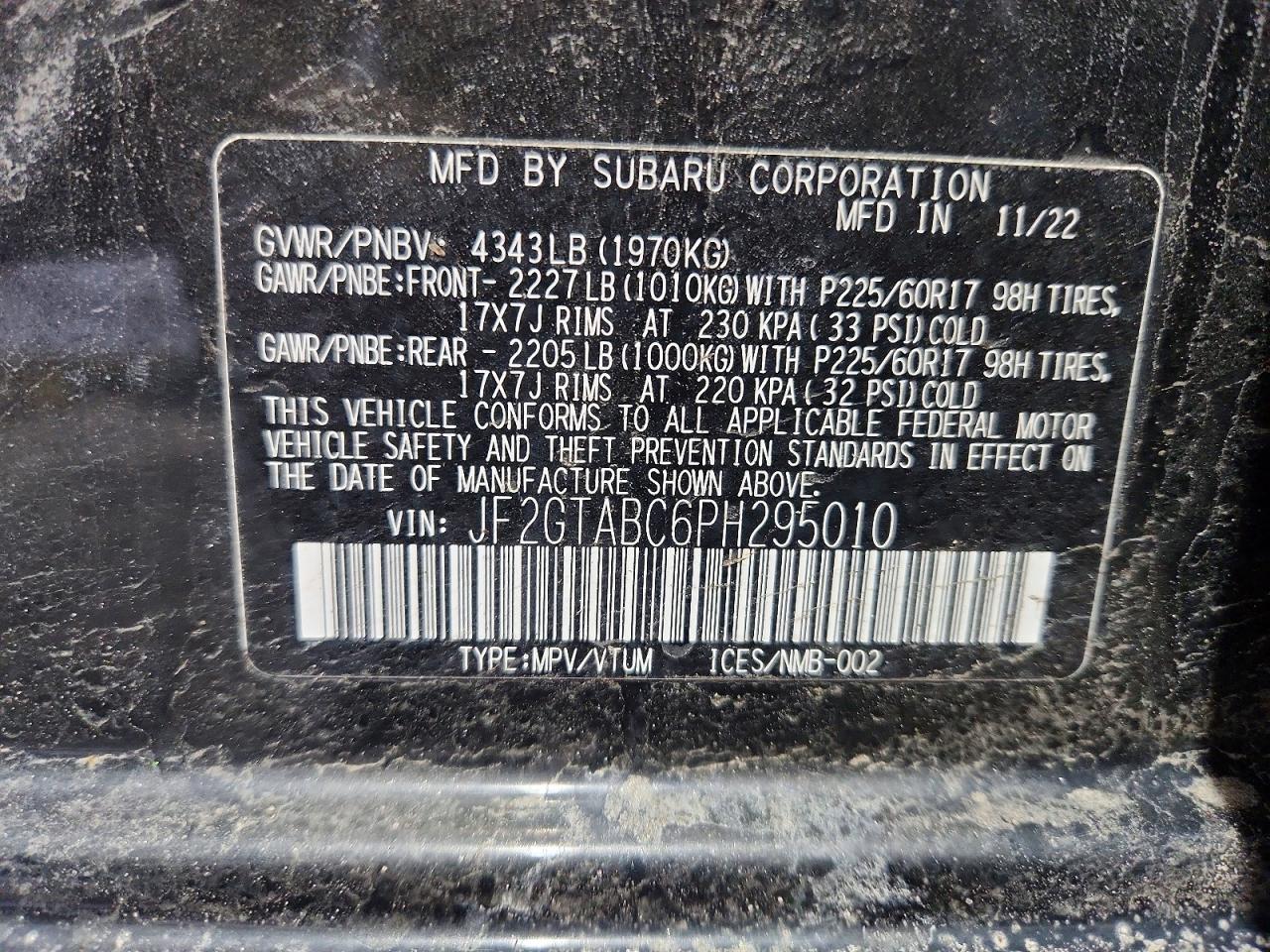 2023 SUBARU CROSSTREK photo 23