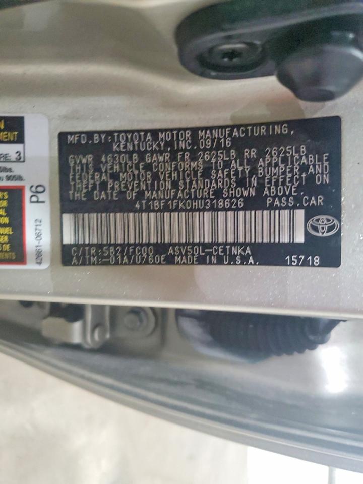 2017 TOYOTA CAMRY LE photo 23