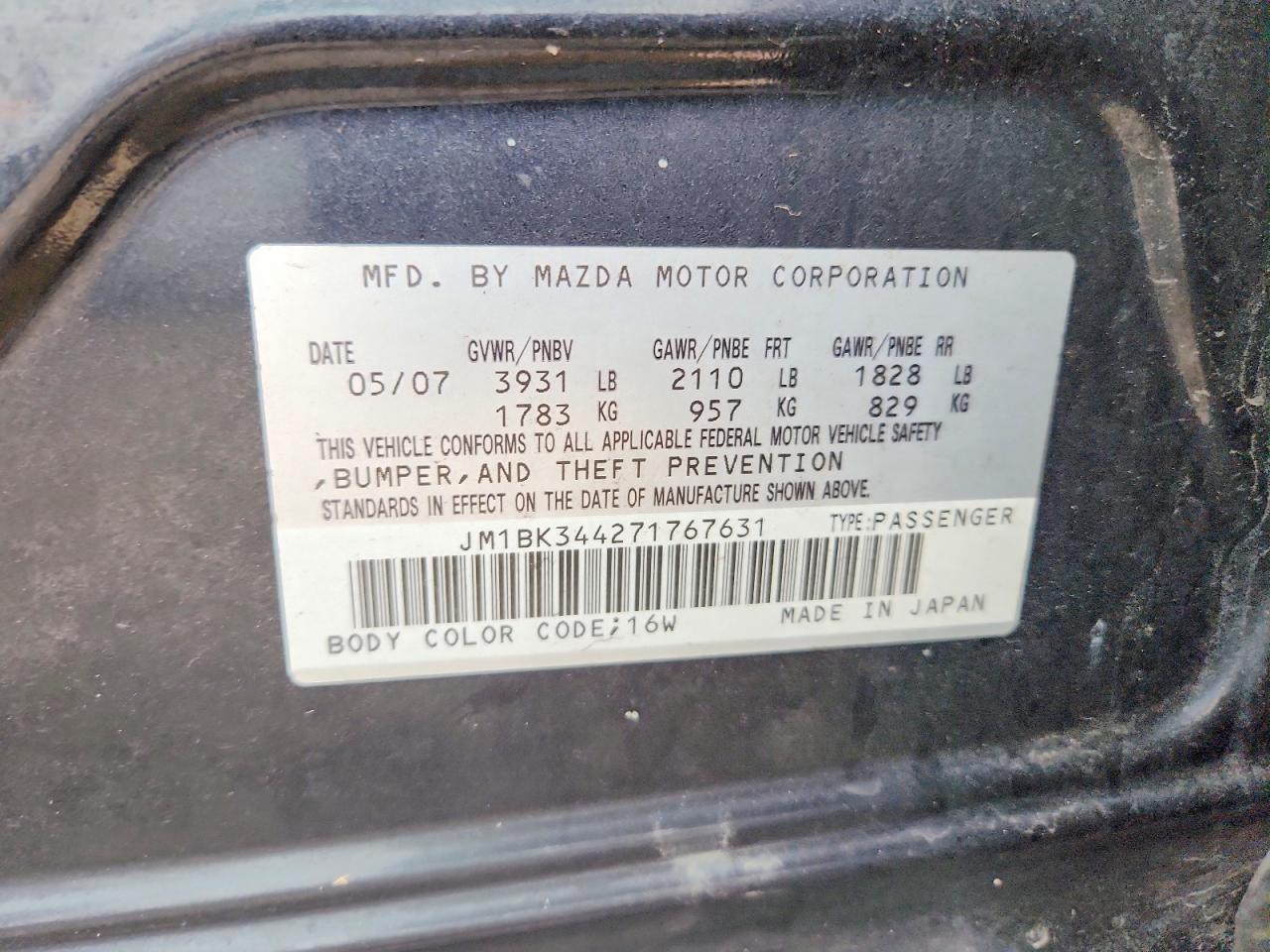 2007 MAZDA 3 HATCHBACK photo 23