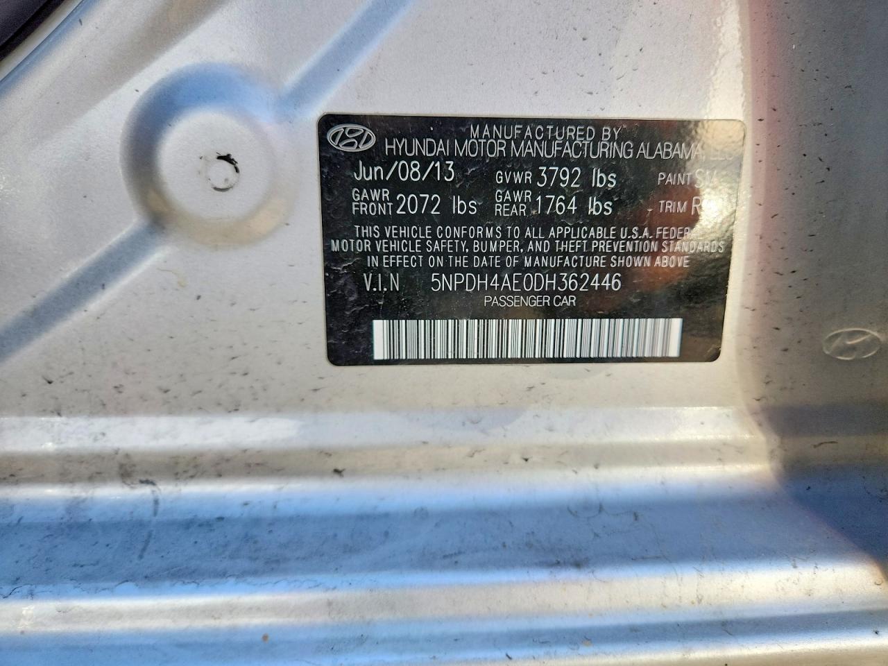 2013 HYUNDAI ELANTRA GLS photo 23