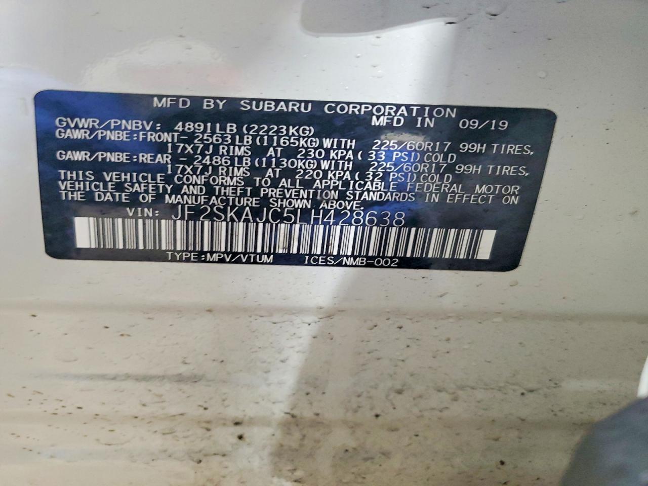 2020 SUBARU FORESTER PREMIUM photo 25