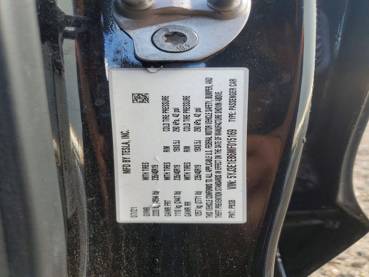 2021 TESLA MODEL 3 photo 23