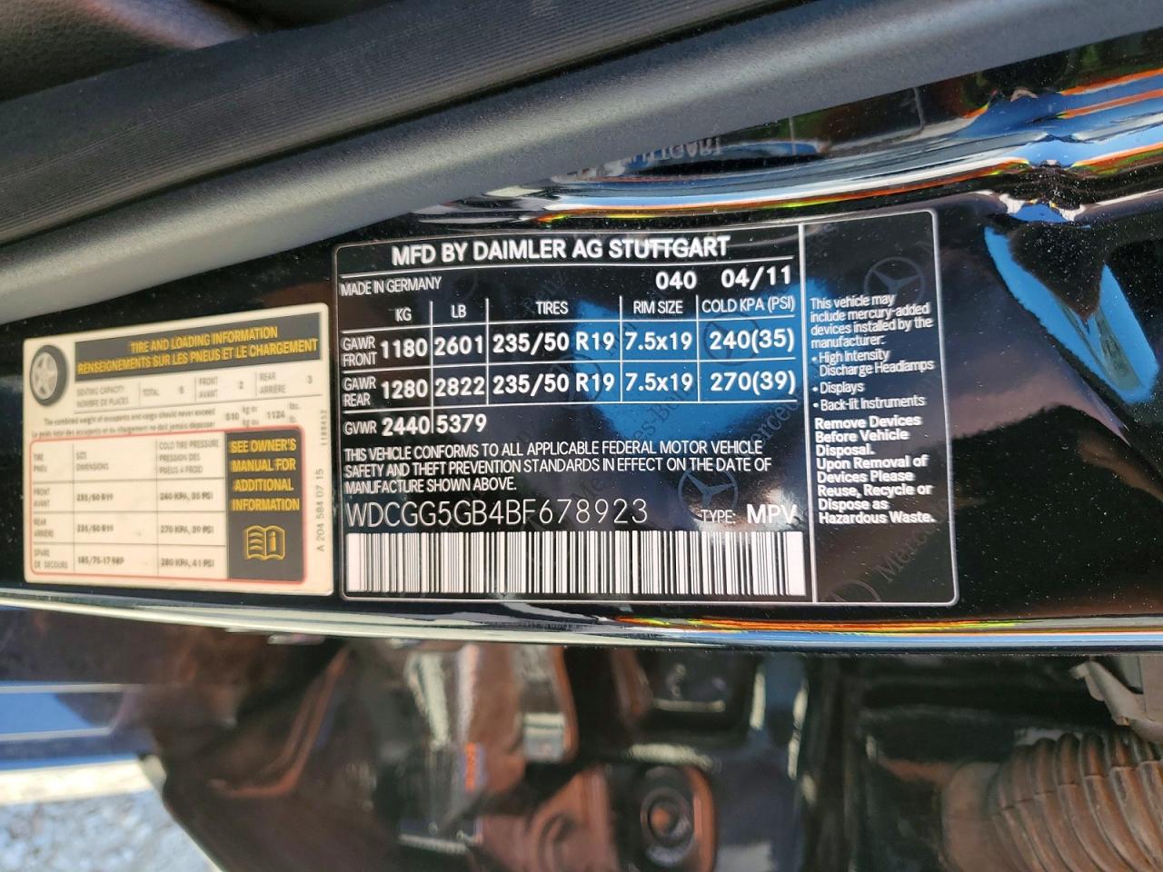 2011 MERCEDES-BENZ GLK 350 photo 13