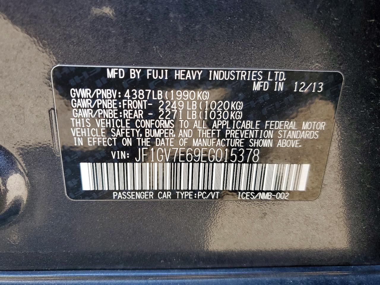 2014 SUBARU IMPREZA WRX photo 13