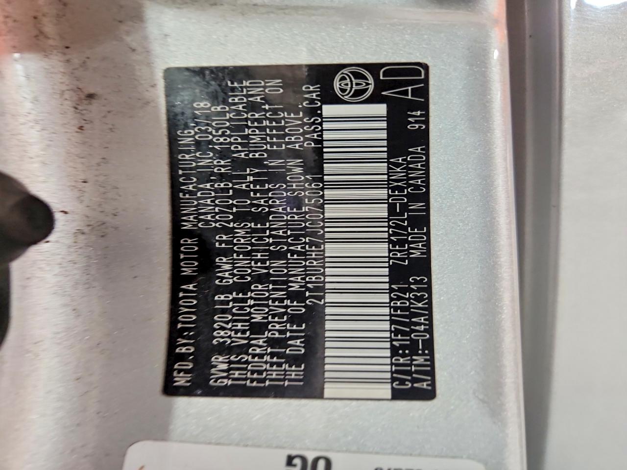 2018 TOYOTA COROLLA LE photo 23