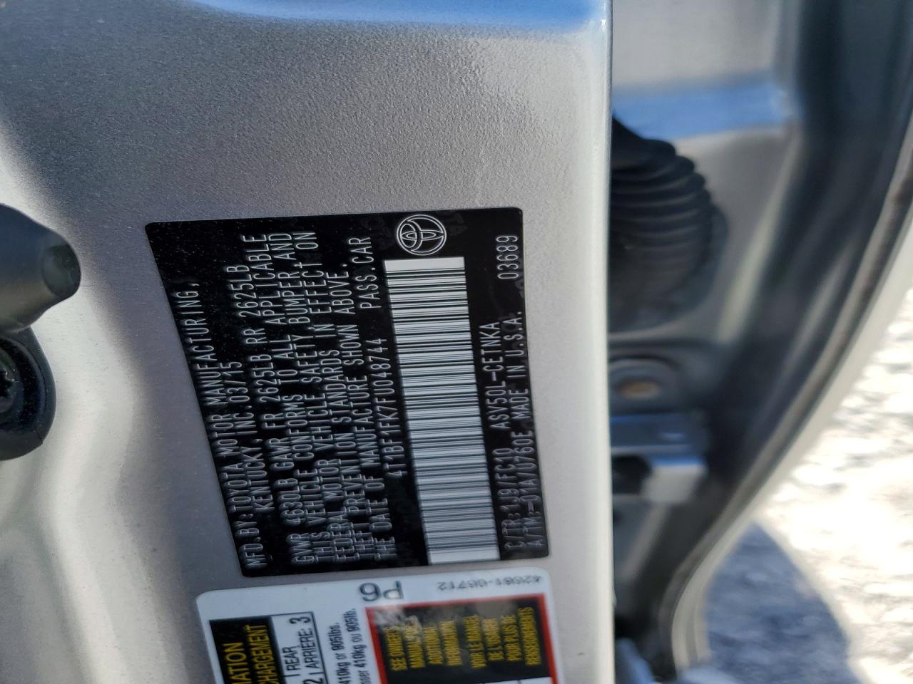 2015 TOYOTA CAMRY LE photo 23