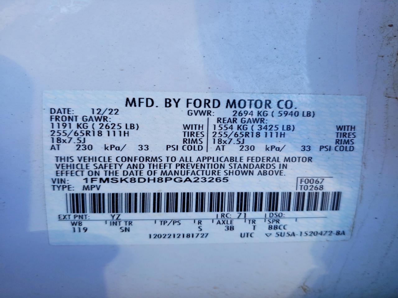 2023 FORD EXPLORER XLT photo 37