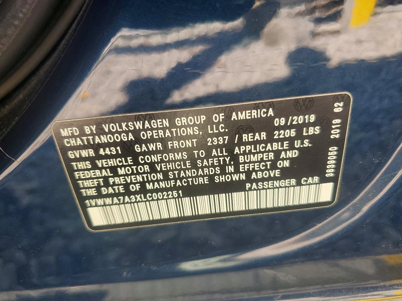 2020 VOLKSWAGEN PASSAT SE photo 23