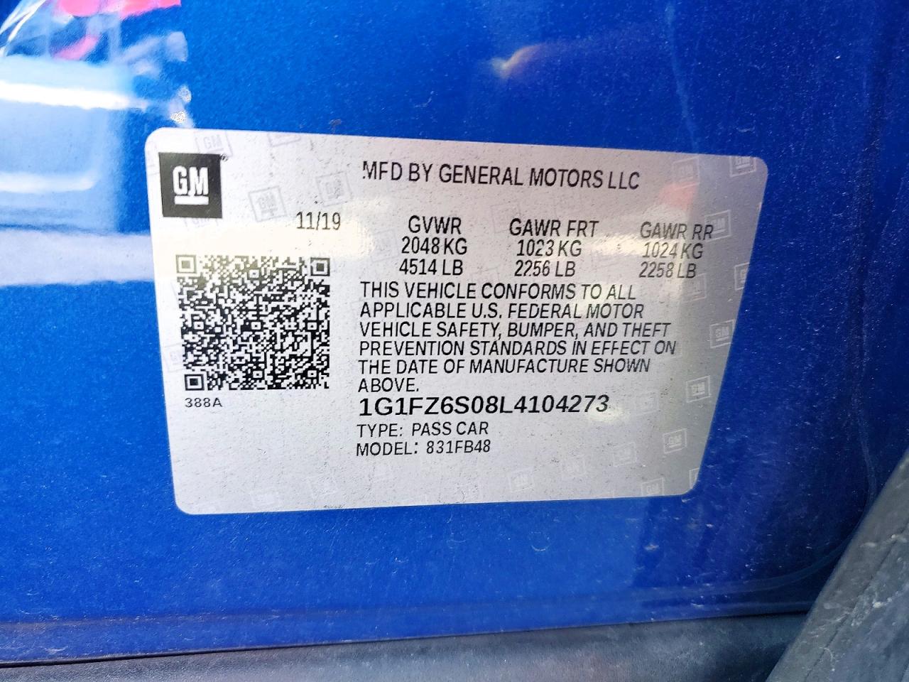 2020 CHEVROLET BOLT EV PREMIER photo 12