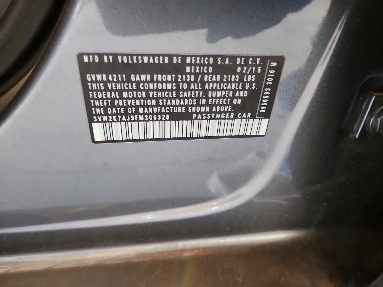 2015 VOLKSWAGEN JETTA BASE photo 45
