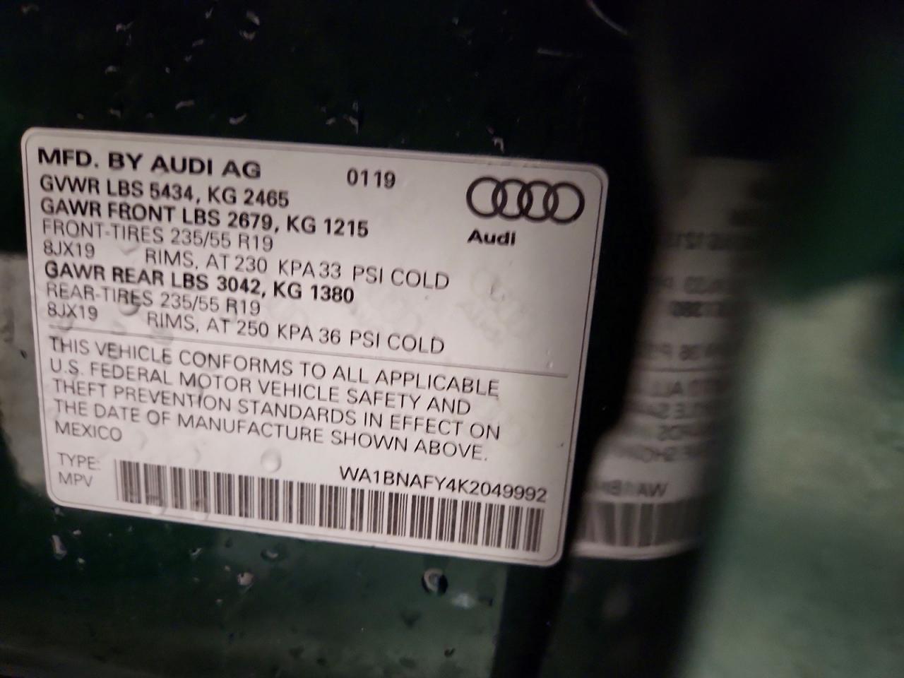 2019 AUDI Q5 PREMIUM PLUS photo 14
